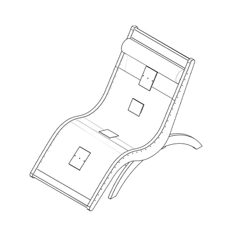 Image of Touch America Legato Lounger / Cloud Ultraleather / Wenge Base