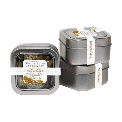 Image of Citrus Chamomile Hemp Extract-infused Tea, 5 Count Tin