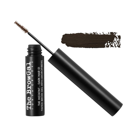 Image of The BrowGal Instatint Tinted Eyebrow Gel with Micro Fibers, Dark Hair
