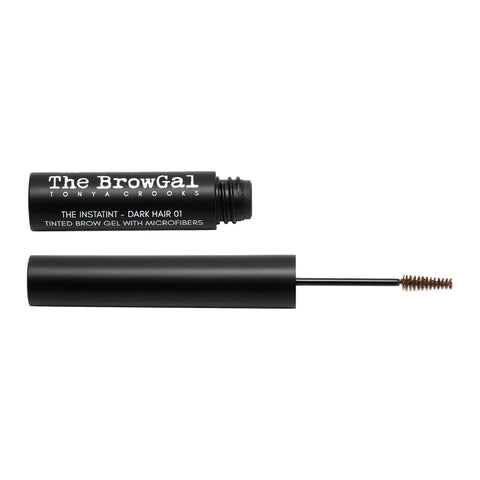 Image of The BrowGal Instatint Tinted Eyebrow Gel with Micro Fibers, Dark Hair