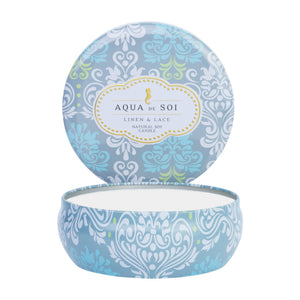 Aqua de Soi Linen & Lace Triple Wick Tin