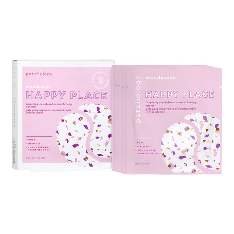 Image of Patchology Moodpatch Happy Place Inspiring Tea-Infused Aromatherapy Eye Gels, 5 Pairs