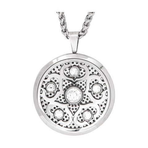 Image of Crystalized Aromatherapy Locket Necklace