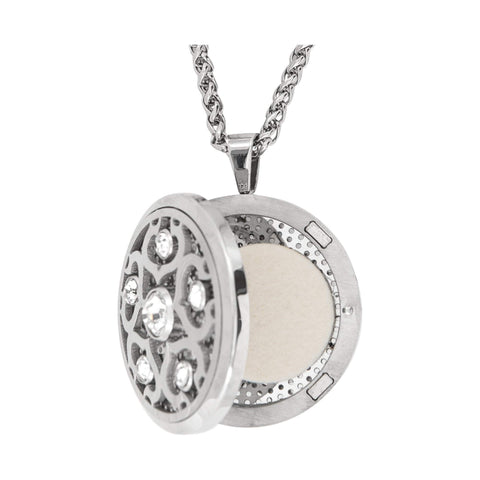 Image of Crystalized Aromatherapy Locket Necklace