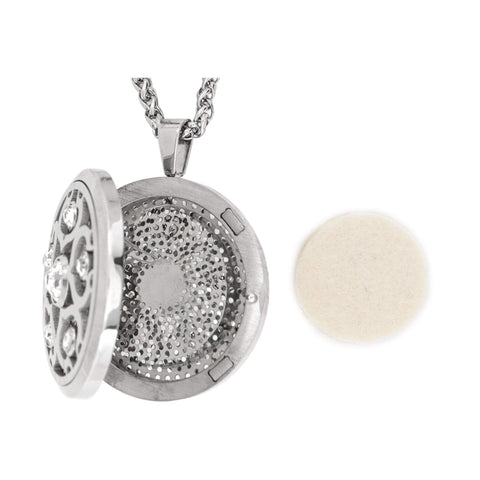 Image of Crystalized Aromatherapy Locket Necklace