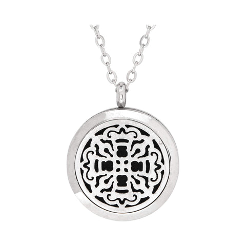 Image of Ancient Cross Aromatherapy Locket Necklace