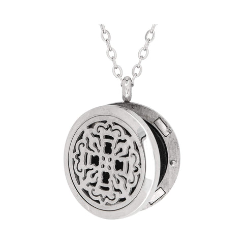 Image of Ancient Cross Aromatherapy Locket Necklace