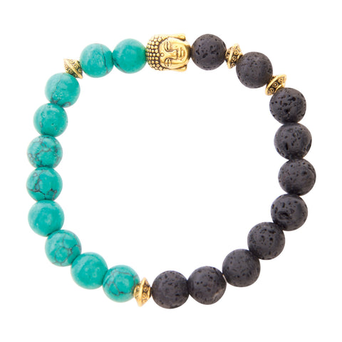 Image of Green & Black Lava Bracelet