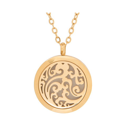 Image of Stainless Steel Golden Waves Pendant