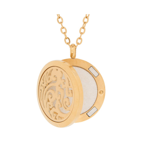 Image of Stainless Steel Golden Waves Pendant