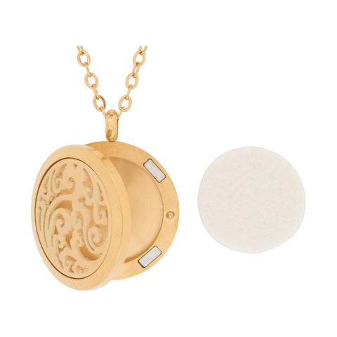 Image of Stainless Steel Golden Waves Pendant
