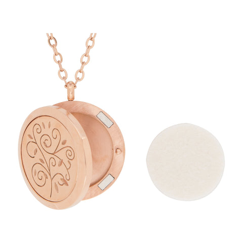 Image of Stainless Steel Rose Gold Swirls Pendant