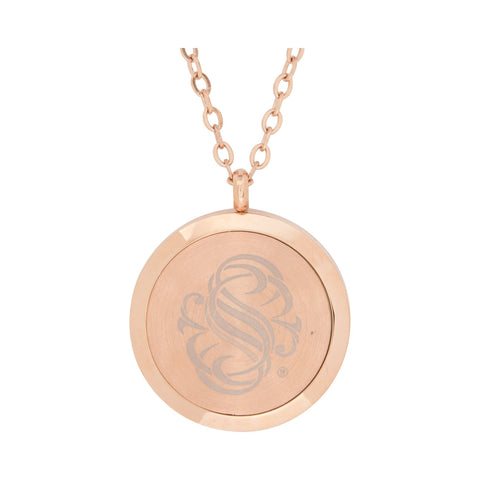 Image of Stainless Steel Rose Gold Swirls Pendant