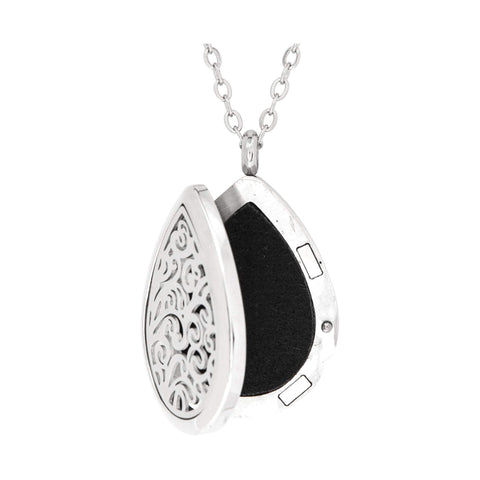 Image of Stainless Steel Swirl Tear Drop Pendant