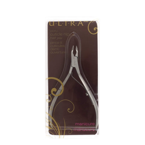 Image of Ultra Premium Cuticle Nipper, Stainless Steel, 1/2 Jaw, Single Spring
