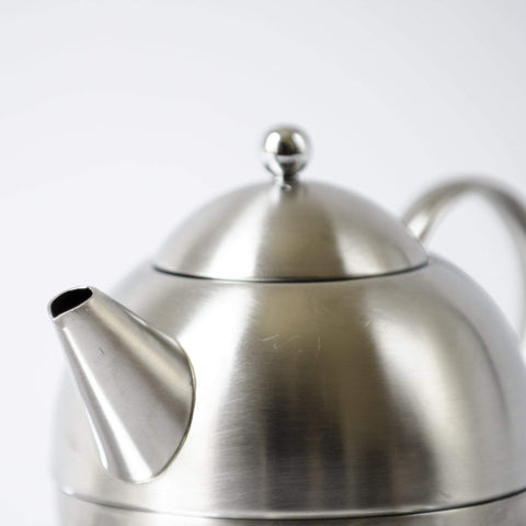 Image of White Lion Brushed Steel Henley Tea for Me Teapot with Cup