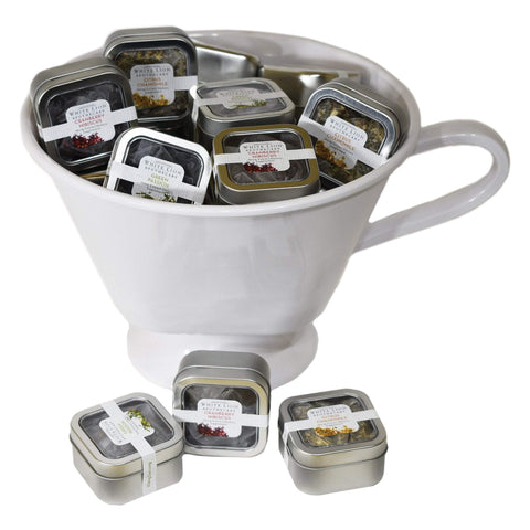 Image of Hemp Extract Infused Tea 48-5ct Sample Tins, Mixed Case with Teacup Display